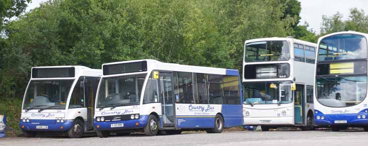 Country Bus Optare Solo 304 & 317 and Volvo B7TL 111 & 112